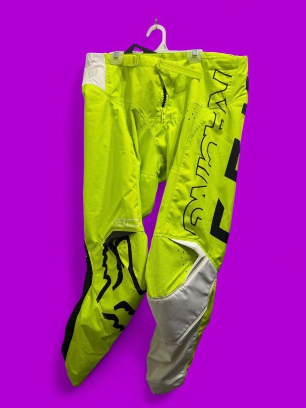 FOX Racing 180 Motocross Pants Neon Yellow White Black Men’s Size 38
